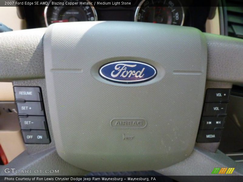 Blazing Copper Metallic / Medium Light Stone 2007 Ford Edge SE AWD