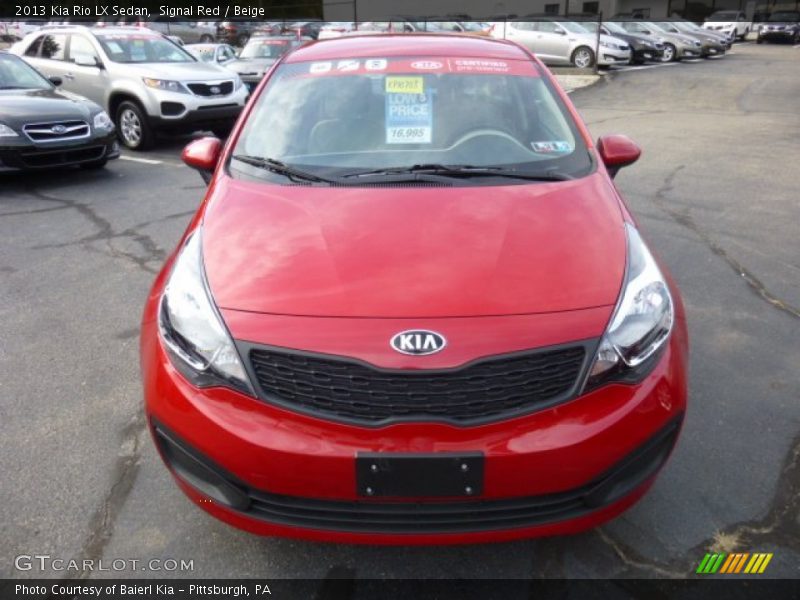 Signal Red / Beige 2013 Kia Rio LX Sedan