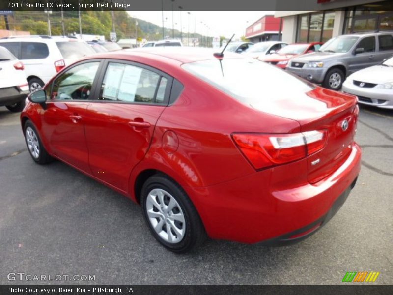 Signal Red / Beige 2013 Kia Rio LX Sedan