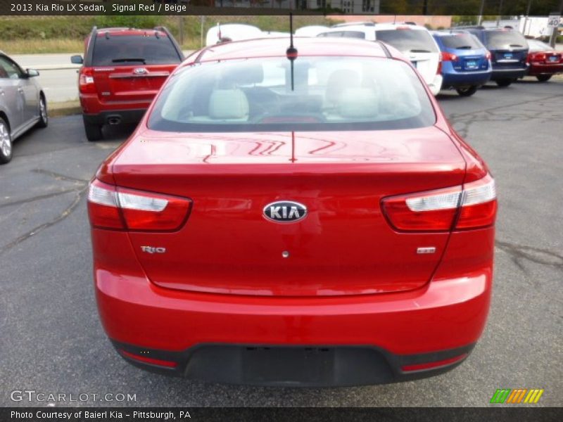 Signal Red / Beige 2013 Kia Rio LX Sedan