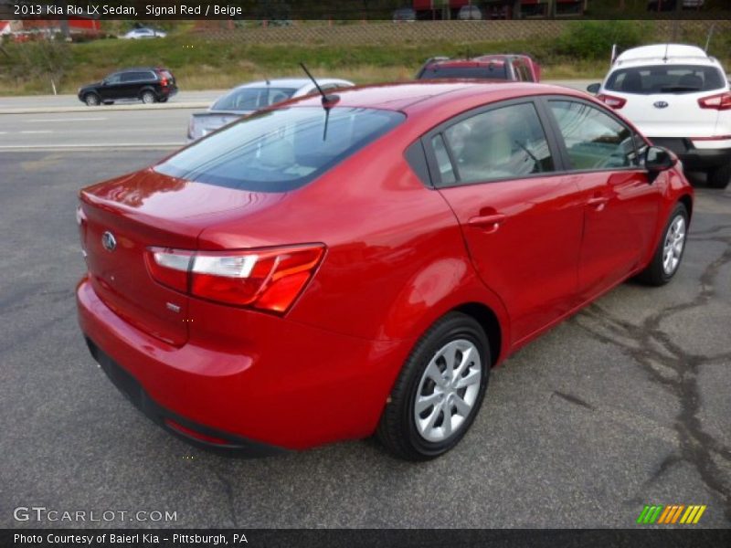Signal Red / Beige 2013 Kia Rio LX Sedan