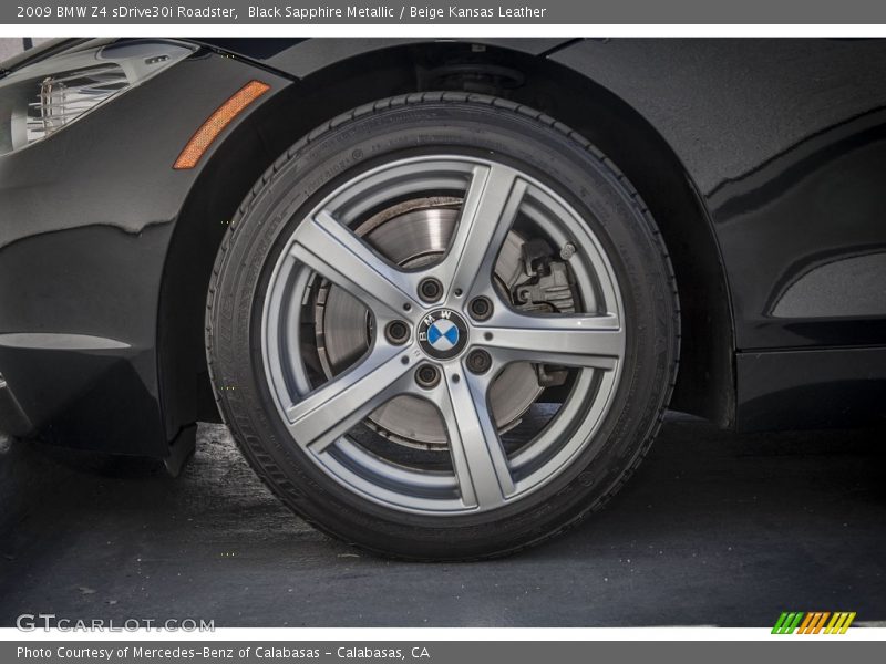 Black Sapphire Metallic / Beige Kansas Leather 2009 BMW Z4 sDrive30i Roadster