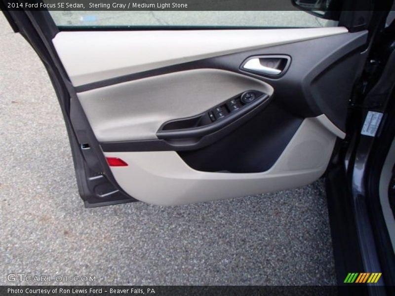 Sterling Gray / Medium Light Stone 2014 Ford Focus SE Sedan