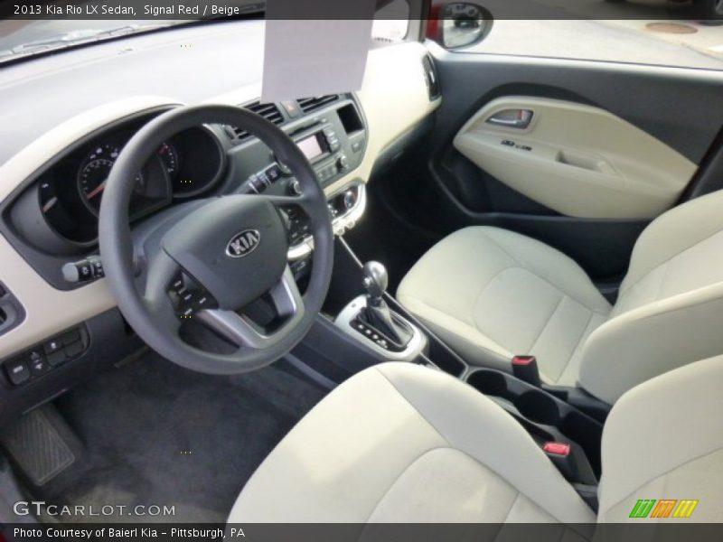 Signal Red / Beige 2013 Kia Rio LX Sedan