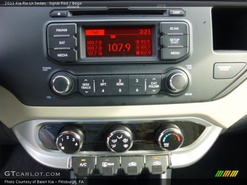 Signal Red / Beige 2013 Kia Rio LX Sedan