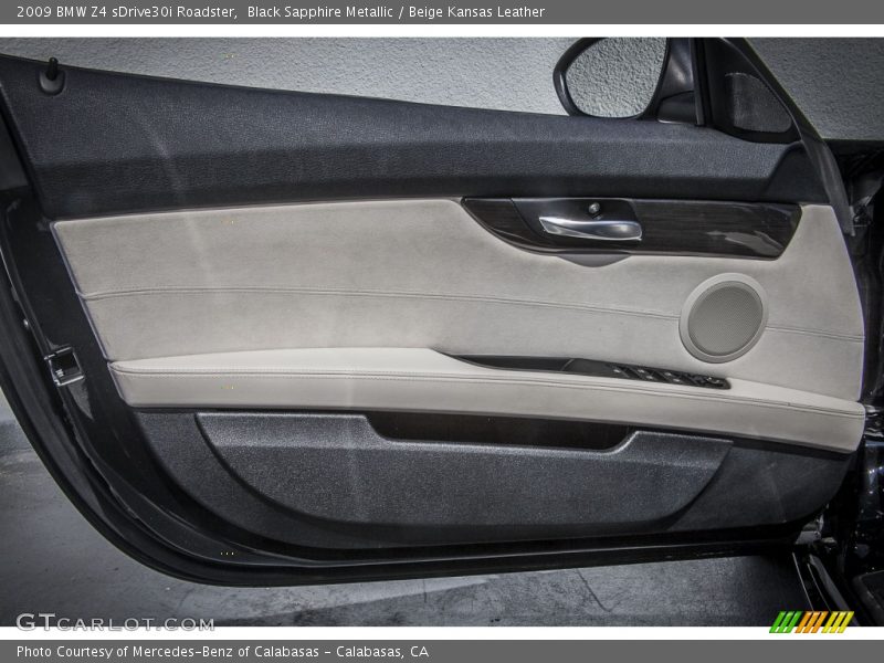Black Sapphire Metallic / Beige Kansas Leather 2009 BMW Z4 sDrive30i Roadster