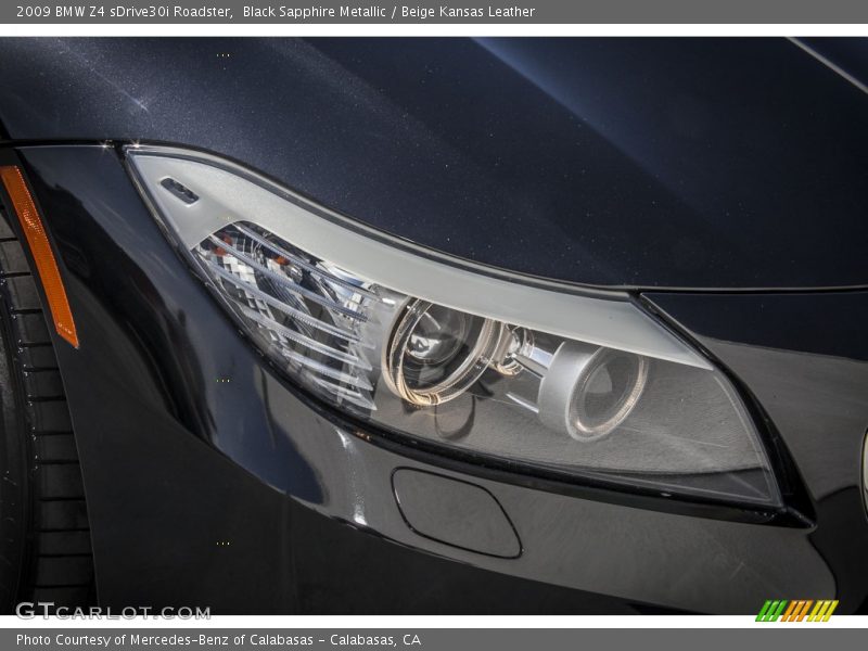 Black Sapphire Metallic / Beige Kansas Leather 2009 BMW Z4 sDrive30i Roadster