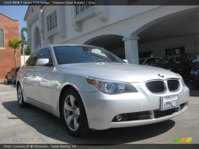 Titanium Silver Metallic / Grey 2006 BMW 5 Series 530i Sedan