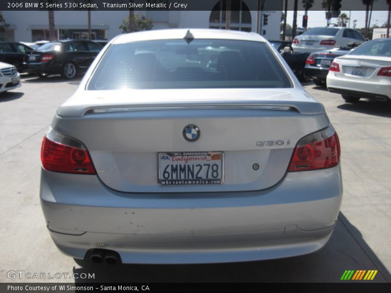 Titanium Silver Metallic / Grey 2006 BMW 5 Series 530i Sedan