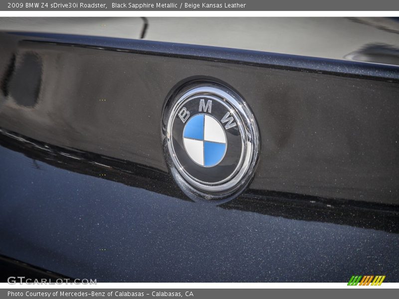 Black Sapphire Metallic / Beige Kansas Leather 2009 BMW Z4 sDrive30i Roadster