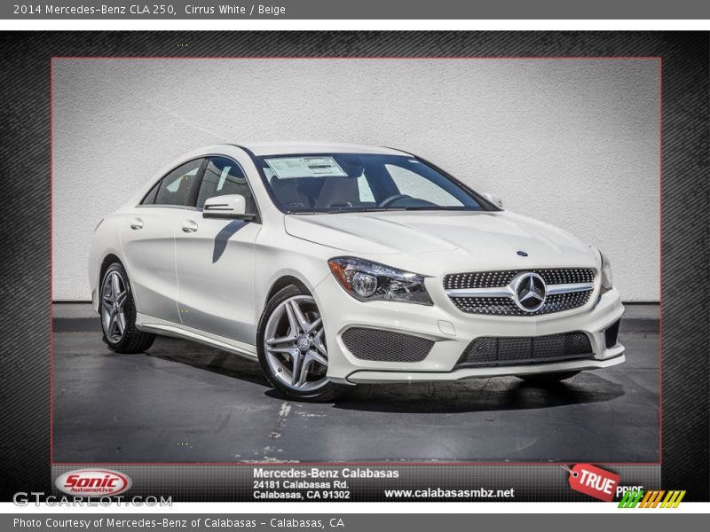 Cirrus White / Beige 2014 Mercedes-Benz CLA 250