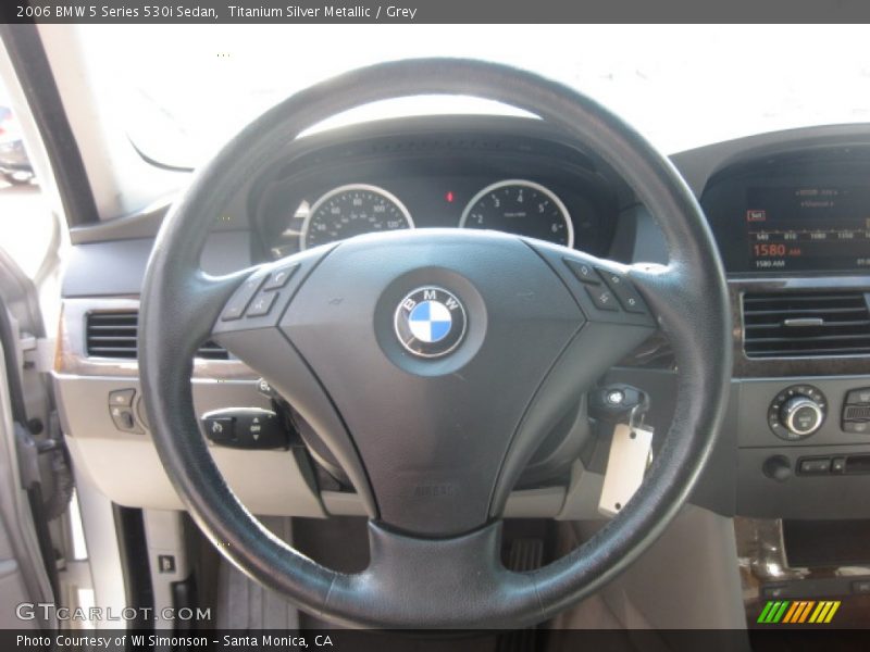 Titanium Silver Metallic / Grey 2006 BMW 5 Series 530i Sedan