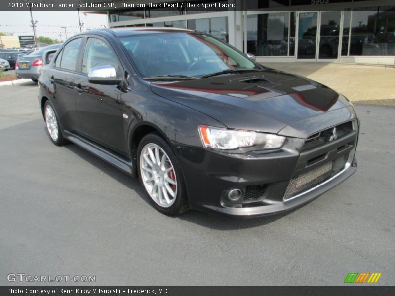 Phantom Black Pearl / Black Sport Fabric 2010 Mitsubishi Lancer Evolution GSR