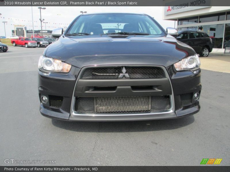 Phantom Black Pearl / Black Sport Fabric 2010 Mitsubishi Lancer Evolution GSR