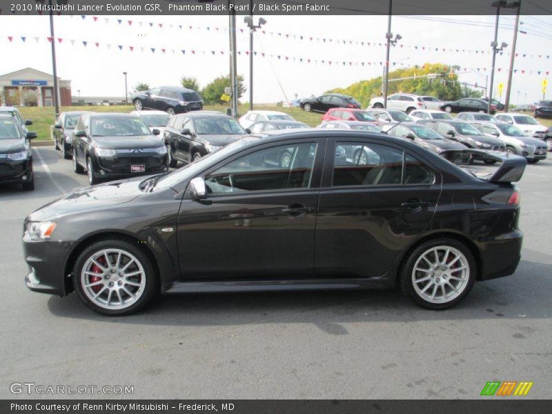 Phantom Black Pearl / Black Sport Fabric 2010 Mitsubishi Lancer Evolution GSR