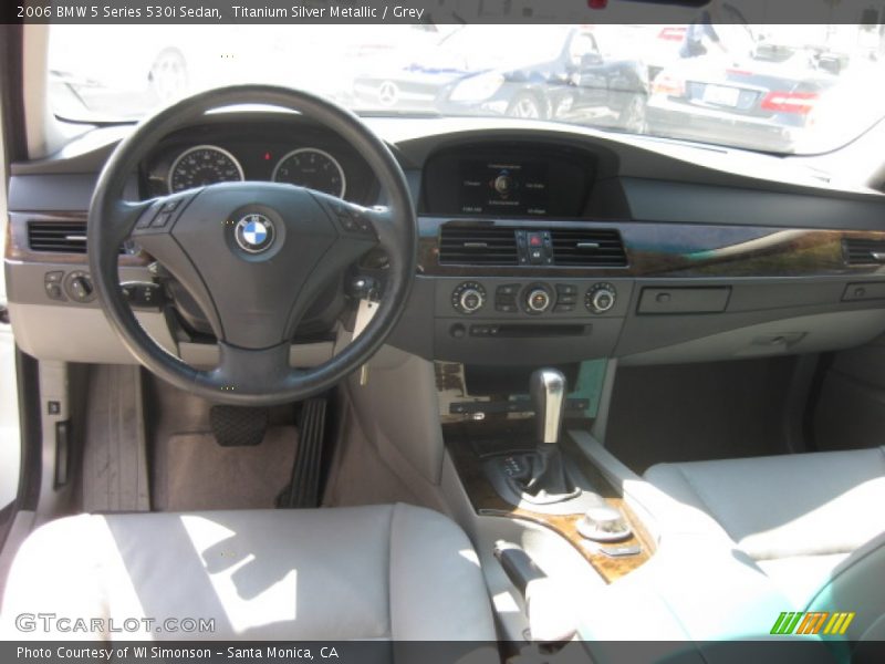 Titanium Silver Metallic / Grey 2006 BMW 5 Series 530i Sedan