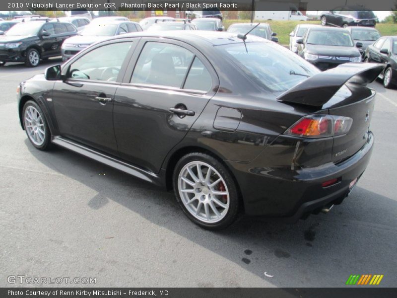Phantom Black Pearl / Black Sport Fabric 2010 Mitsubishi Lancer Evolution GSR