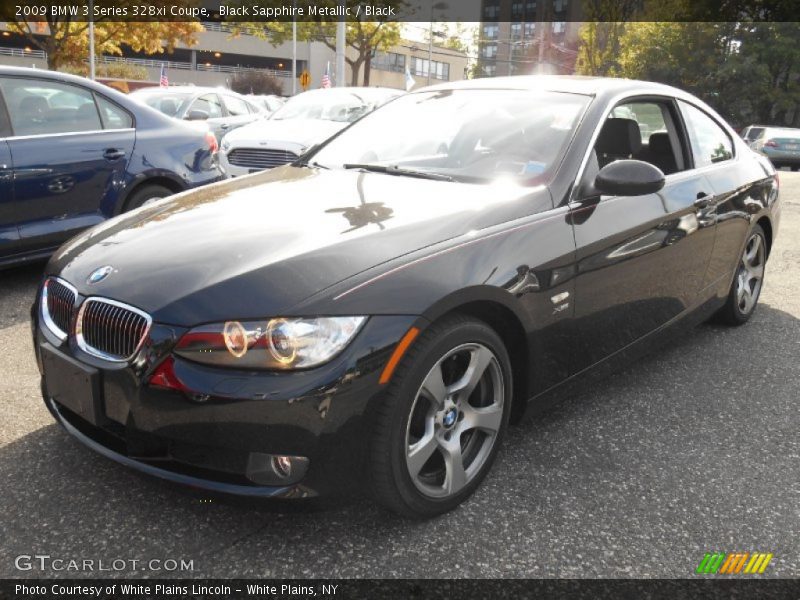 Black Sapphire Metallic / Black 2009 BMW 3 Series 328xi Coupe