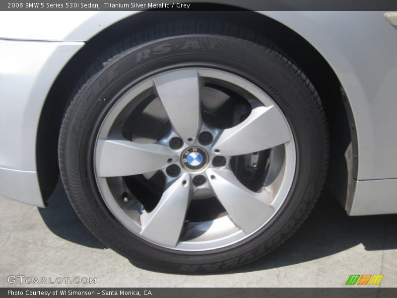 Titanium Silver Metallic / Grey 2006 BMW 5 Series 530i Sedan