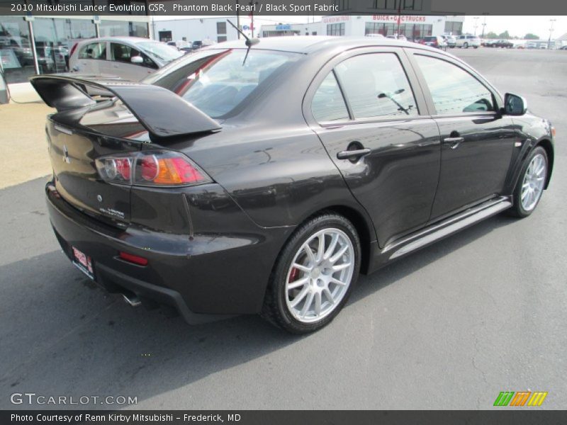 Phantom Black Pearl / Black Sport Fabric 2010 Mitsubishi Lancer Evolution GSR
