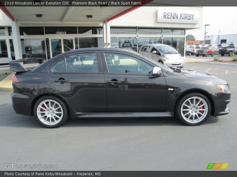 Phantom Black Pearl / Black Sport Fabric 2010 Mitsubishi Lancer Evolution GSR