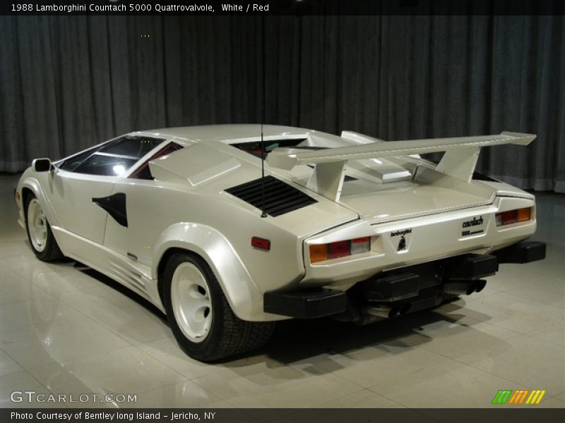 White / Red 1988 Lamborghini Countach 5000 Quattrovalvole