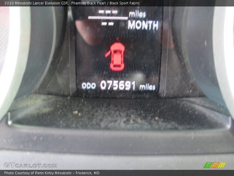 Phantom Black Pearl / Black Sport Fabric 2010 Mitsubishi Lancer Evolution GSR
