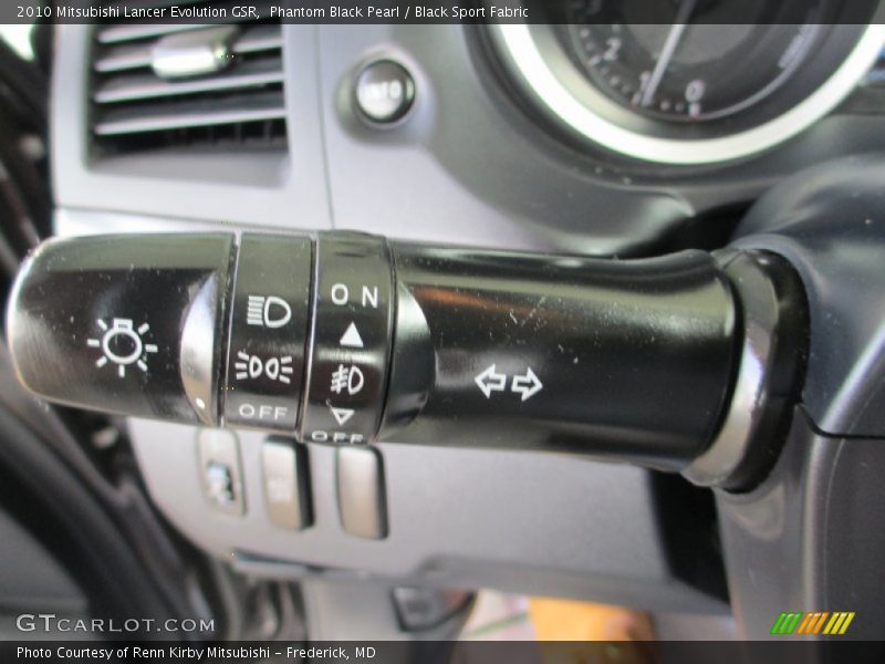 Phantom Black Pearl / Black Sport Fabric 2010 Mitsubishi Lancer Evolution GSR