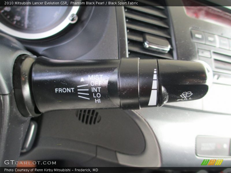 Phantom Black Pearl / Black Sport Fabric 2010 Mitsubishi Lancer Evolution GSR