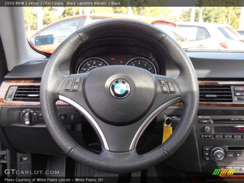 Black Sapphire Metallic / Black 2009 BMW 3 Series 328xi Coupe