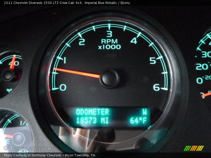 Imperial Blue Metallic / Ebony 2011 Chevrolet Silverado 1500 LTZ Crew Cab 4x4
