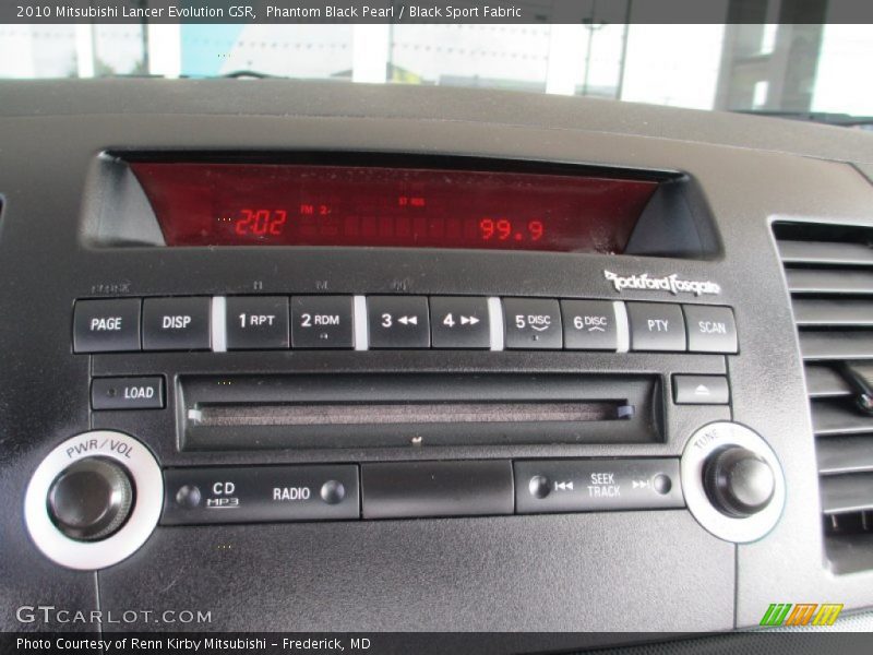 Phantom Black Pearl / Black Sport Fabric 2010 Mitsubishi Lancer Evolution GSR