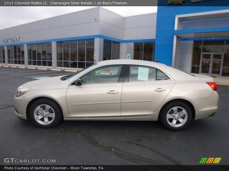 Champagne Silver Metallic / Jet Black/Titanium 2013 Chevrolet Malibu LS