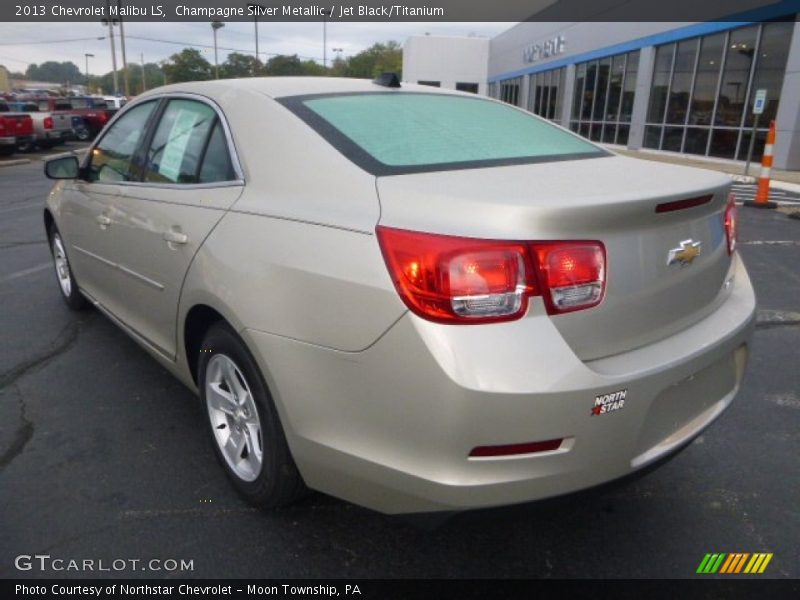 Champagne Silver Metallic / Jet Black/Titanium 2013 Chevrolet Malibu LS