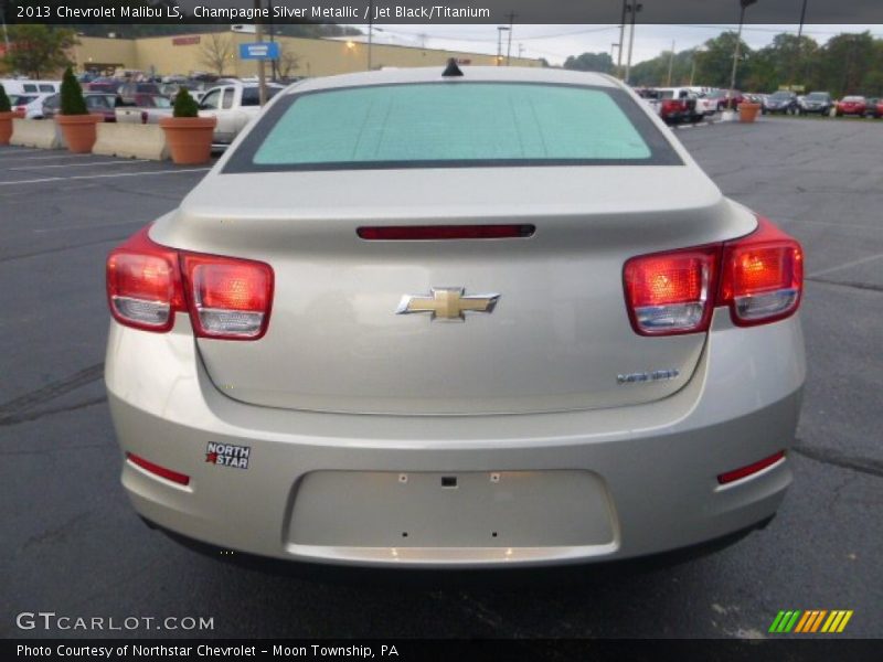 Champagne Silver Metallic / Jet Black/Titanium 2013 Chevrolet Malibu LS