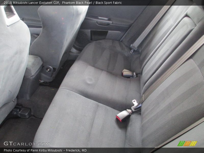 Phantom Black Pearl / Black Sport Fabric 2010 Mitsubishi Lancer Evolution GSR