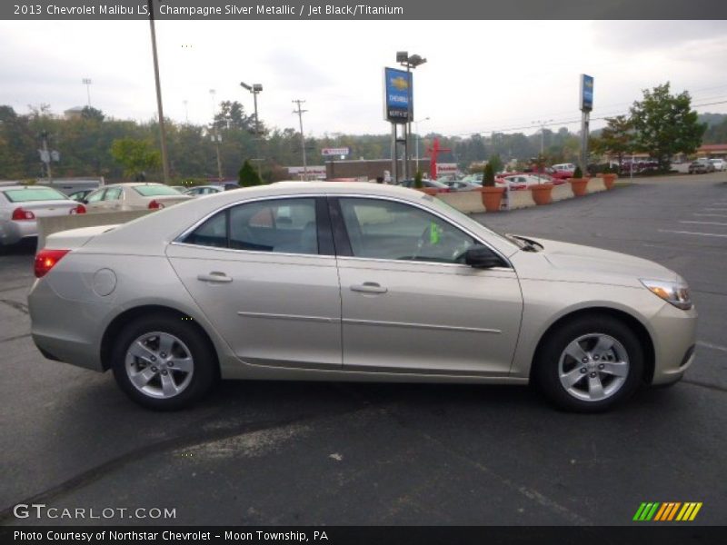 Champagne Silver Metallic / Jet Black/Titanium 2013 Chevrolet Malibu LS