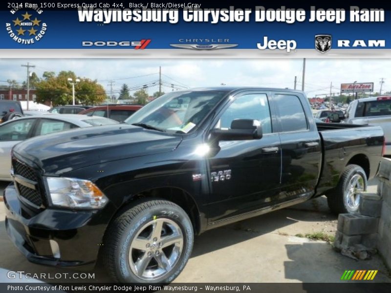 Black / Black/Diesel Gray 2014 Ram 1500 Express Quad Cab 4x4