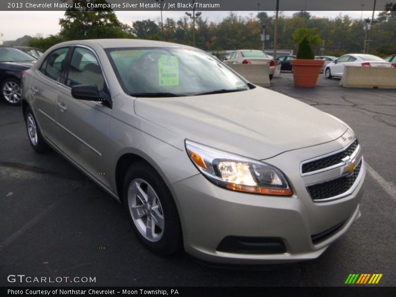 Champagne Silver Metallic / Jet Black/Titanium 2013 Chevrolet Malibu LS