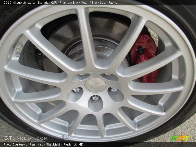 Phantom Black Pearl / Black Sport Fabric 2010 Mitsubishi Lancer Evolution GSR