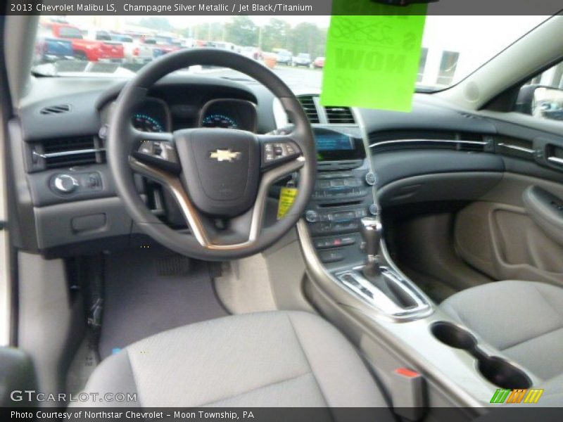 Champagne Silver Metallic / Jet Black/Titanium 2013 Chevrolet Malibu LS