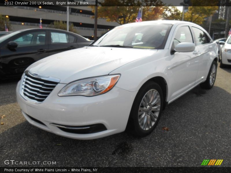 Bright White / Black 2012 Chrysler 200 LX Sedan