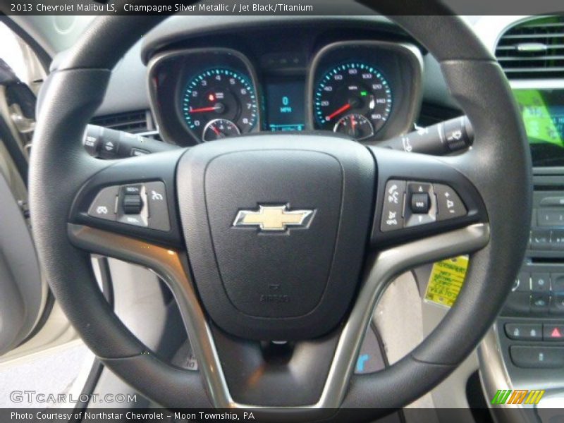 Champagne Silver Metallic / Jet Black/Titanium 2013 Chevrolet Malibu LS