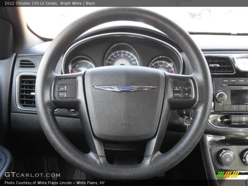 Bright White / Black 2012 Chrysler 200 LX Sedan