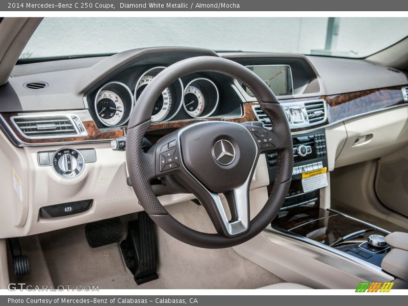 Diamond White Metallic / Almond/Mocha 2014 Mercedes-Benz C 250 Coupe