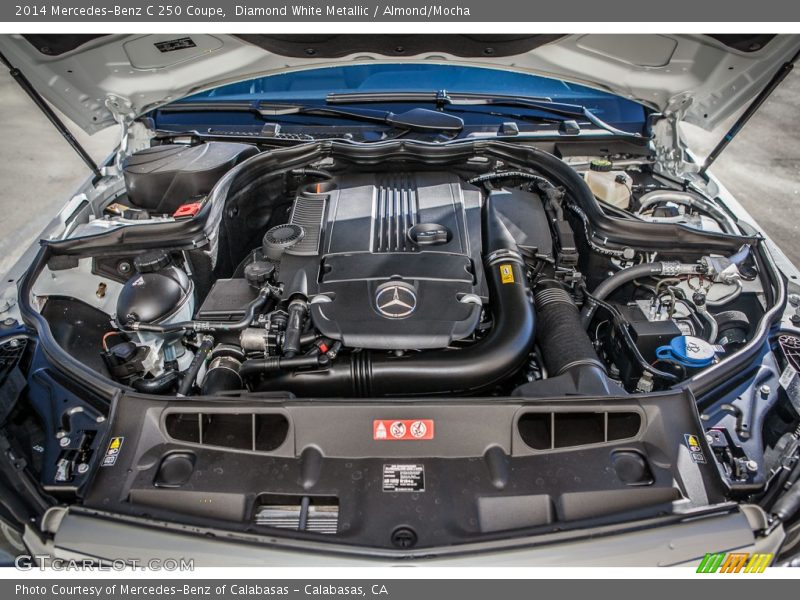 Diamond White Metallic / Almond/Mocha 2014 Mercedes-Benz C 250 Coupe