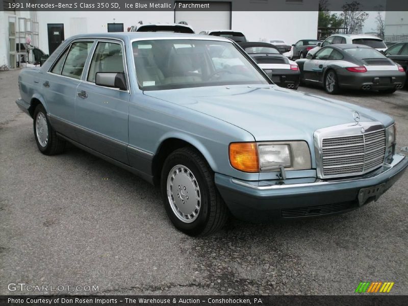 Ice Blue Metallic / Parchment 1991 Mercedes-Benz S Class 350 SD