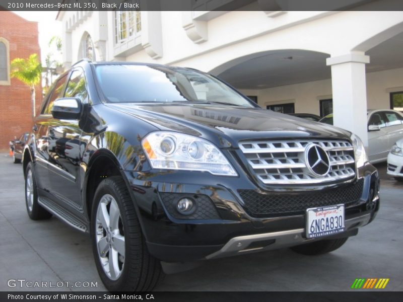 Black / Black 2010 Mercedes-Benz ML 350