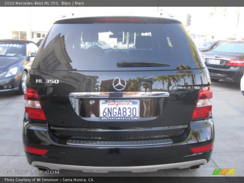 Black / Black 2010 Mercedes-Benz ML 350