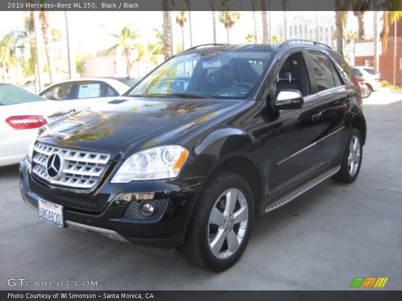 Black / Black 2010 Mercedes-Benz ML 350